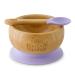 bamboo bamboo Baby and Toddler Suction Bowl Set for Feeding and Weaning | Outstanding Suction | Bamboo Baby Suction Bowls with Matching Spoon Set from 6 Months Lilac