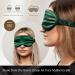 SILKSLEEK 22 Momme Pure Mulberry Silk Eye Mask for Sleeping | Super Soft & Comfortable Blackout Sleep Mask Filled with 100% Pure Silk | Travel Essentials in Gift Box - Emerald - Buy Online on GoSupps.com