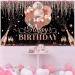 Glitter Balloon Birthday Party Decorations in Black, Silver, Rose Gold - Happy Birthday Banner, Backdrop for Women, Girls, Baby Shower, Sweet 16 - Photography Background and Photo Booth Props - Buy Online on GoSupps.com