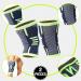 FEEL RECOVERY Knee Bandage - Compression Supports for Men & Women | Breathable Non-Slip Knee Brace for Pain Relief Arthrosis & Meniscus - 2 Pieces (Size S Green) - Buy Online on GoSupps.com