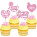 Cyodoos 24 Pcs Happy Mothers Day Cupcake Toppers Glitter Cake Toppers Cupcake Heart Mother Happy Birthday Party Supplies Decorations Pink - Buy Online on GoSupps.com