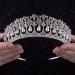 CROWN GUIDE Crystal Rhinestone Queen Bride Tiara Crown for Women Girls Headdress Vintage Bridal Birthday Prom Wedding Tiaras and Crowns Hair Jewelry Accessories Silver One Size (Pack of 1) Silver
