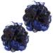 IMISSU 2PCS Messy Bun Hair Piece Updo Scrunchies Ponytail Extension Wavy Curly Hair Chignon Headband - Brown Blue for Women Girls - Buy Online on GoSupps.com