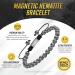 MagnetRX Hematite Bracelet | MAX Strength Magnetic Stones | Beaded Bracelet for Men & Women | Classic 6mm Bead - Buy Online on GoSupps.com
