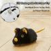 Vealind Interactive Electric Cat Toy - Feather Tail Play Mouse with USB (Black) | Engaging Fun for Cats - Buy Online on GoSupps.com
