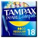 Tampax Pearl Compak Regular Tampons Applicator x18 the best combination of comfort protection and discretion Tampax