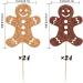 Whaline 48Pcs Christmas Cupcake Topper Glitter Brown Gingerbread Man Cupcake Picks Holiday Food Picks for Xmas Winter Cake Decoration - Buy Online on GoSupps.com