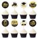 Ercadio 24 Pack 2023 Congrat Grad Cupcake Toppers 2023 Congrats Grad Cupcake Picks Graduation Cupcake Toppers You Did It So Proud of You Cake Toppers for Graduation Theme Party Cake Decors Supplies B-round Grad