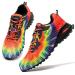 Kricely Men's Trail Running Shoes Fashion Walking Hiking Sneakers for Men Tennis Cross Training Shoe Outdoor Snearker Mens Casual Workout Footwear Rainbow Colors 11