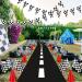 Skylety Traffic Cones and Racing Checkered Flags Set - 12 Cones, 12 Flags, Banner, and Racetrack Mat - Buy Online on GoSupps.com