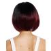 Buy Wig Me Up ZM-1182 Women's Short Bob Wig | Ombre Black Red Long Bob with Middle Parting - Smooth Texture - Buy Online on GoSupps.com