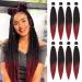 Beyond Beauty 26Inch 8Pack/Lot Pre Stretched Braiding Hair Extensions EZ Briads Hot Water Setting Yaki Braiding Hair(T1B-Bug) 8Packs-26Inch T1B-Bug