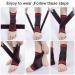 Set of 2 Ankle Compression Sleeves - Adjustable Support for Injury Recovery & Pain Relief - Arch & Foot Stabilizer Wraps for Sprains - M Red - Buy Online on GoSupps.com
