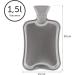Blum Valley 1.5L Baby Heat Bottle - Gentle Polar Leaf Design Washable Natural Rubber Soft & Cozy Warm Water Bottle for Children | Gray - Buy Online on GoSupps.com