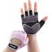 ihuan Lightweight Breathable Workout Gloves - Partition Palm Protection Gym Gloves | Enhance Grip Weight Lifting Gloves for Exercise | Fitness | Cycling Men & Women pink Medium
