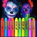 Glow in the Blacklight UV Face Paint for Kids Adults Glow In The Dark Fluorescent Body Painting Makeup Kits for Birthday Party Halloween Masquerade Makeup Outdoor