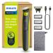 Philips OneBlade 360 Authentique Tondeuse et rasoir barbe lectrique 2x 360 lames 3x peignes barbe (1 3 5mm) QP2724/31 OB + 2x lames 360