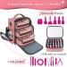 72-Bottle Nail Polish Organizer with Removable Pouches and Zippered Pockets | Large Carrying Case for Manicure Tools and Accessories | Perfect Gift for Women - Buy Online on GoSupps.com