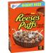 Reese's Puffs Chocolatey Peanut Butter Cereal, Kids Breakfast Cereal Made With Whole Grain Corn, 29 oz Giant Size Box 29 Ounce (Pack of 1)