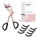 Klihn Exclusive Eyelash Curler with 8 Replacement Rubber Pads Premium Carbon Steel Makeup Tool for Perfectly Curved Lashes in Rose Gold Glossy Finish - Buy Online on GoSupps.com