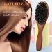 Wild Boar Brass Hair Brush | Aisely Antistatic Wooden Leather Bun Brush for Frizz-Free Styling - Buy Online on GoSupps.com