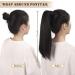 BARSDAR PERSE CHANGE 35 cm Short Straight Ponytail Hair Extension - Black 1B | Velcro Braid for Women - Buy Online on GoSupps.com