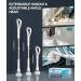 SCARSON Electric Spin Scrubber with Ergonomic Handle and 2 Speed Settings - Ideal for Bathroom Cleaning - Includes 5 Replaceable Brush Heads (White) - Buy Online on GoSupps.com