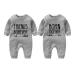 culbutomind Baby Twins Bodysuit Born Together Friends Forever Newborn Baby Unisex Romper Cute Outfit With Hat Set grey BF 0-3 Months
