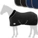 Esposita sweat blanket with fur collar champion edition fleecedecover with collar and ornamental piping paradise blanket show blanket black-silver 145cm black/silver 145cm
