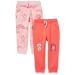 Amazon Essentials Disney | Marvel | Star Wars | Princess Girls and Toddlers' Fleece Jogger Sweatpants Pack of 2 Small Pink Marvel Avengers