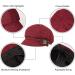 ColorSun Classic Retro Visor Newsboy Cabbie Cap Beret with Flower Buckle - Red Wine for Women - Buy Online on GoSupps.com