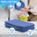 12-Pcs Blue Cotton Huck Towels for Kitchen, Car Washing, and House Cleaning - Super Absorbent, Reusable, and Washable - Buy Online on GoSupps.com