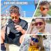 Duco Kids Baseball Sunglasses | Youth UV400 Sports Cycling Glasses | Lightweight TR90 Frame for Girls - DK268 White Blue - Buy Online on GoSupps.com