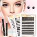 DIY Eyelash Extension Kit | Cluster & Individual Lashes | Lash Bond Seal Glue Remover & Applicator | MRT03 D Curl 8-16mm - Buy Online on GoSupps.com