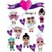 Lol Dolls themed unbranded edible ICING printed sheets edible cake topper (design 2) - Buy Online on GoSupps.com