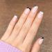 NOVO OVO Short Square Pink Gradient French Tip False Press on Nails - Stars Zodiac Elegant Acrylic Kit for Valentine's - Buy Online on GoSupps.com
