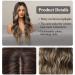 HAIRCUBE Ombre Brown Curly Wig for Women - Long Natural Synthetic Hair with Blonde Highlights - Buy Online on GoSupps.com