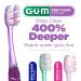 GUM 525E Deep Clean Toothbrush - Compact Head, Soft Bristles - 3 Count - Buy Online on GoSupps.com