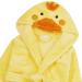 Bamu Baby Town Unisex Bathrobe for Boys & Girls | Soft Plush Fleece Hooded Robe | Sizes 6-24 Months & 2-6 Years | Duck Yellow - Buy Online on GoSupps.com