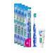 Gum Junior toothbrush |For children aged 6-9 years |padded head |Soft bristles |Non -slip handle handle |Suction cup |1 piece |4 x 1 piece (with 1 bonus sample)