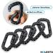 Holesto Plastic Carabiner Set - Tactical Black D-Shape Hooks for Outdoor - Durable ABS - 5-Pack - Buy Online on GoSupps.com