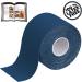 BB Sport Kinesiology Tape 5cm x 5m - Dark Blue - Elastic Waterproof Muscle Strapping Bands + E-book & Application Brochure | Best for Physio & Sports Recovery - Buy Online on GoSupps.com