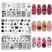 Valentine Nail Stamping Kit - 7pc Flower Butterfly Lace Geometric Stamp Plate Set for DIY Manicure - LoveOurHome - Buy Online on GoSupps.com