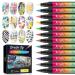 Saviland 12 Colors 3d Nail Cack Set Nail Funst fort Diy line paint nail art graffiti nail tip nail art pens beauty decorating manicure tools nail design (waterproof quick-drying B-12 colors nail art pens