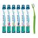 Preserve Toothbrushes with Travel Case Medium Bristles (Pack of 6) (Colors Vary)