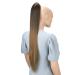 CAISHA 28" Extra Long Straight Ponytail Hairpiece Heat-resistant Synthetic Fibres Ombr Brown Brown H117 ombr brown brown #6T27 H117