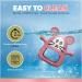 Little Pixy Silicone Baby Teether Toy for 0-6 Months | Hand Pacifier & Chew Toy for Newborns | Sensory & Car Seat Toy in Pink - Buy Online on GoSupps.com