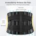 MIOTEQ Lumbar Support Belt - Double Tensile Back Support Massager for Lower Pain Relief | Size L/Large - Black - Buy Online on GoSupps.com