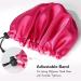 Kids Silk Satin Bonnet - Adjustable Baby Sleep Cap for Curly Hair - Double Layer Reversible Night Hat in Rose Red - Buy Online on GoSupps.com