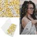 Flosius 120 PCS Crown Dreadlock Hair Jewelry for Women Braids Gold Dreadlock Accessories Adjustable Cuffs Hair Beads Iron Braiding Hair Ring Silver Decoration Clips (A)